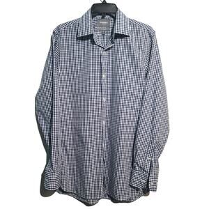 Bonobos Navy Gingham Tailored Slim Fit Wrinkle Free